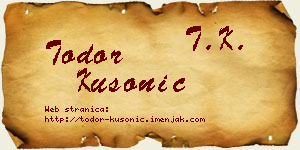 Todor Kusonić vizit kartica